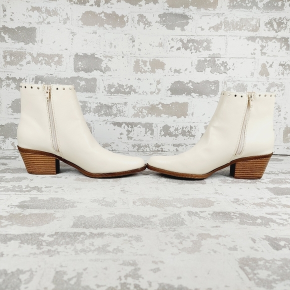 New BP. Wylie Ivory Faux Leather Studded Bootie W796 - Picture 7 of 13